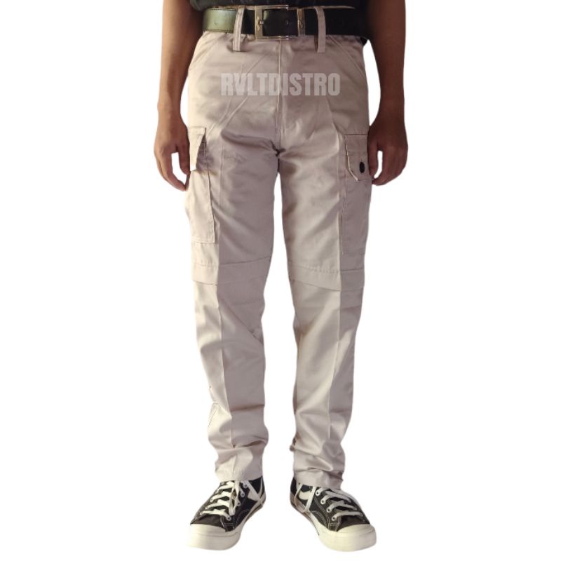 Celana Alpin Cream Panjang / Celana Gunung / Distro / PDL / celana punk