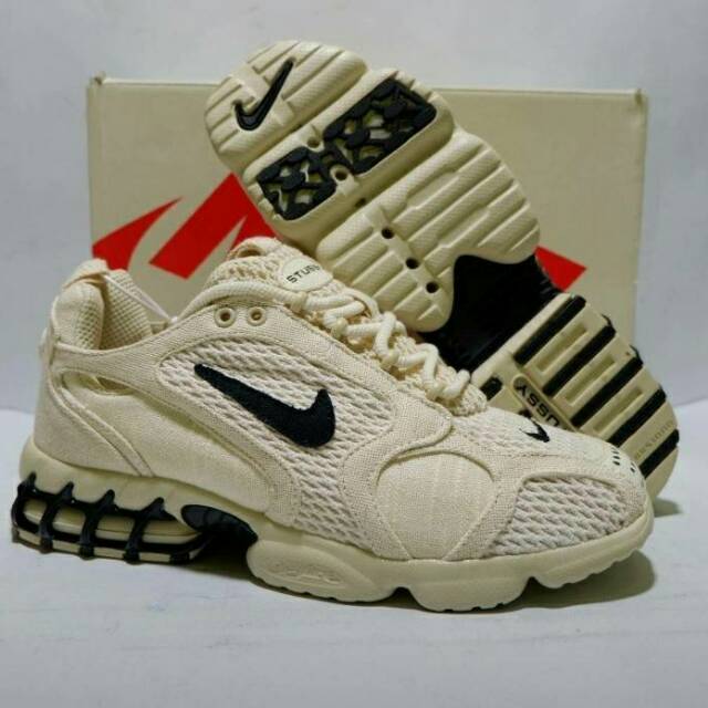 nike stussy air zoom spiridon cage 2 fossil