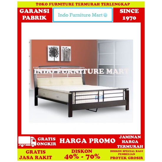 Tempat Tidur Ranjang Besi Siantano Double  Azura 180 X 200