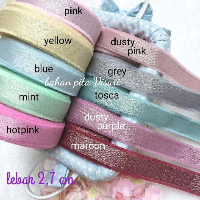 Pita Serabut Glossy 2,7 cm per yard (90 cm )