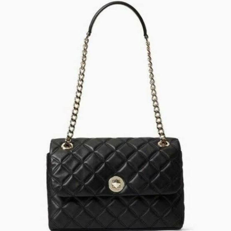 Kate spade natalia small flap shoulder black