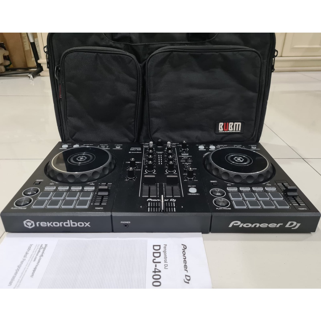 Alat DJ Pioneer DDJ 400 + Tas BUBM Fullset Manual Book & Connector Controller DJ Pioner