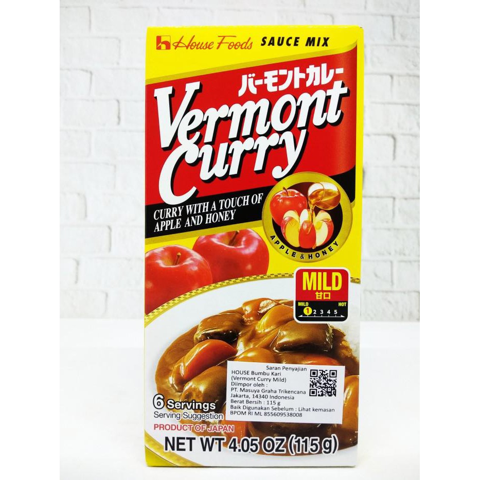 

Vermont Curry Mild House Food / Bumbu Instan Kari Jepang Pedas 115Gr 088