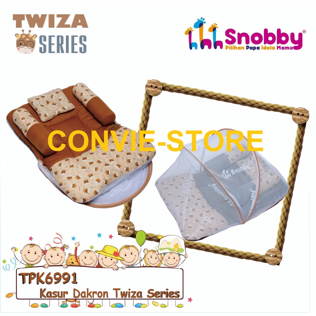 [2 kg] Snobby Kasur Lipat Bayi Dakron + Kelambu  Twiza Series - TPK 6991