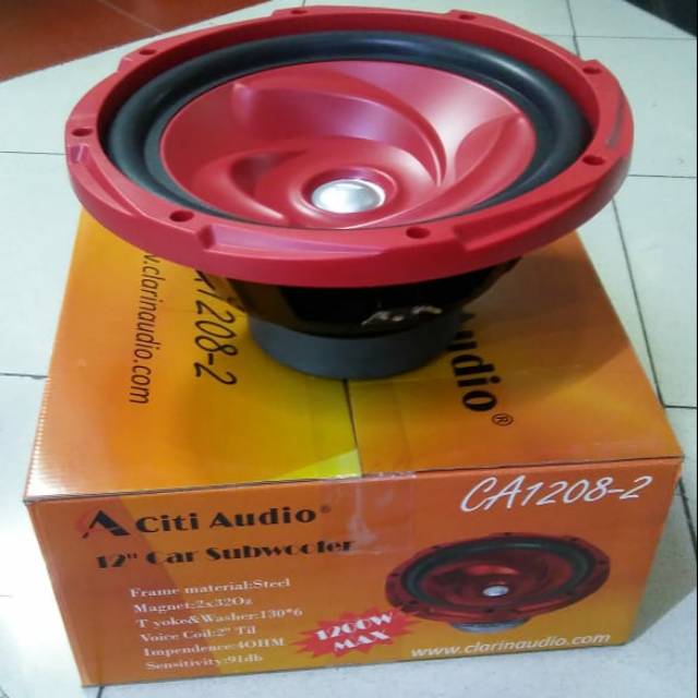 Car Subwoofer speaker mobil 12inc citi audio ca 1208 original