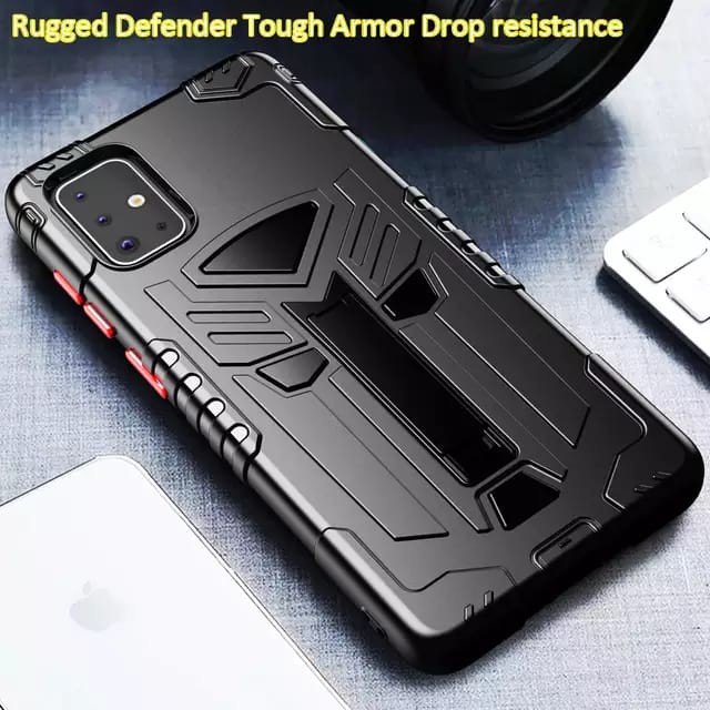 Samsung A51 / A71 Soft Case Rugged Armor Standing Cover