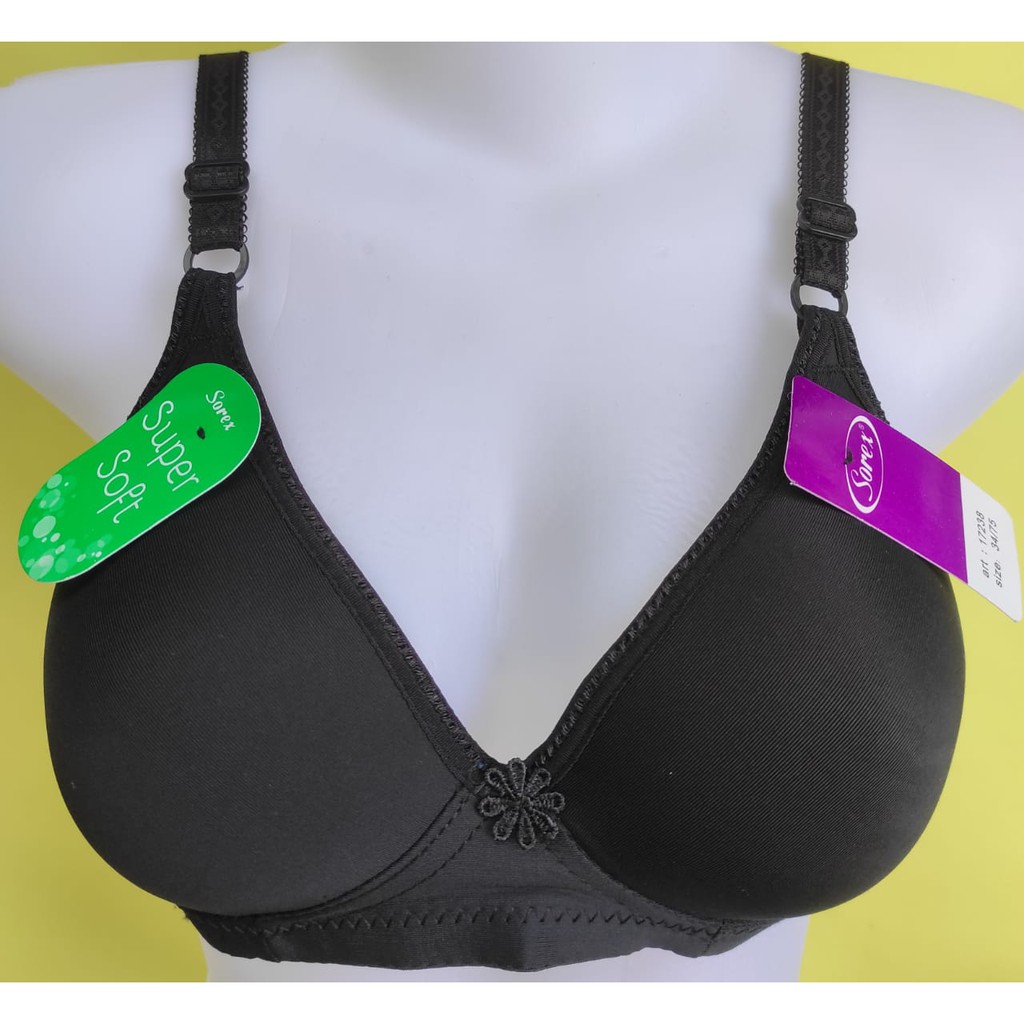 Sorex 17238 - 1 Pcs BH, Bra Wanita, Pakaian Dalam Wanita - Tanpa Kawat, Bahan Berkualitas, 10 Warna Pilih