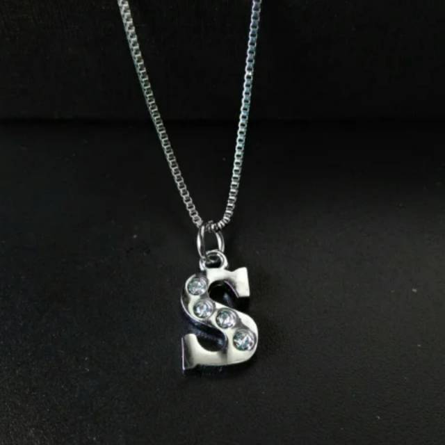 Kalung Nama Inisial Huruf S Shopee Indonesia