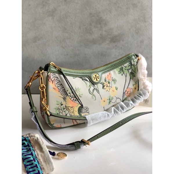 Tory burch T MONOGRAM BROCADE STUDIO WINTER SAGE