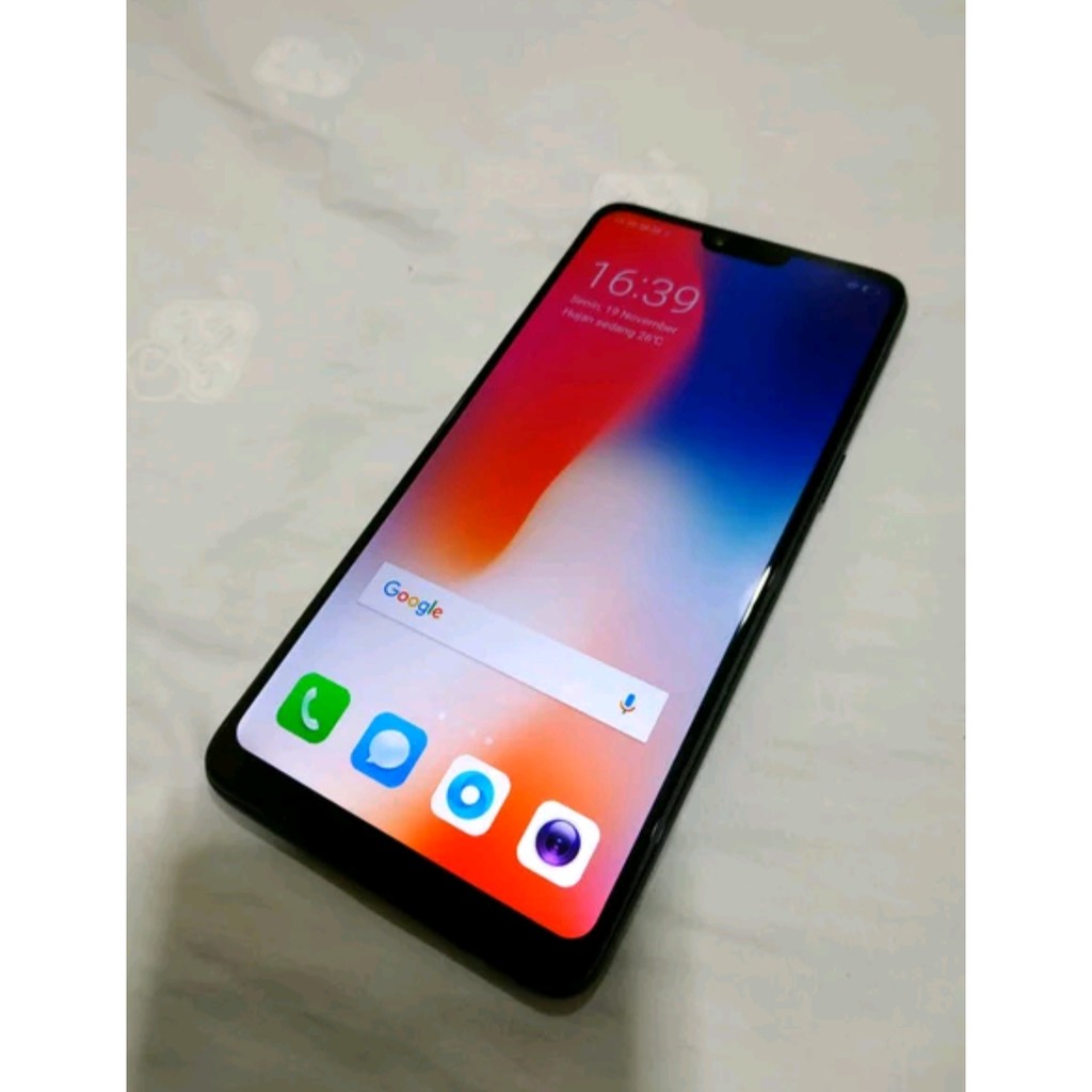 oppo F7 4/64GB black diamond second bekas mulus komplit