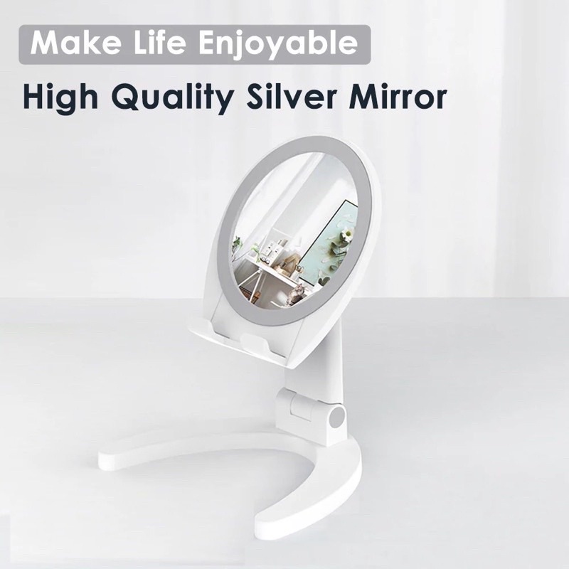 Holding Hp Mirror Makeup Phone Stand Holder Cermin Holding mirror