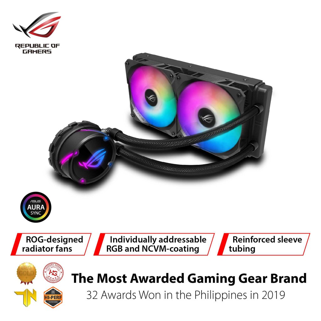 Asus Rog Strix Lc 240 Rgb All In One Liquid Cpu Cooler With Aura Asus Rog Strix Lc 240 Rgb All In One Liquid Cpu Cooler With Aura