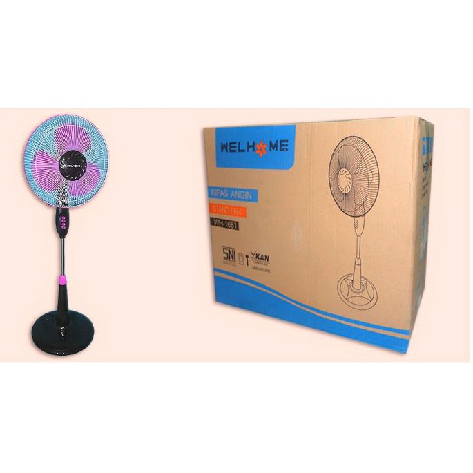 terlaris produk  Kipas Angin Berdiri /Stand Fan Welhome 1681 Harga Murahbarang ready