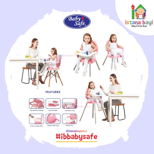 Baby Safe High Chair 3 in 1 / Kursi makan anak/HC05P