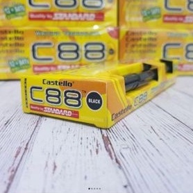 

(1pack) Pena standar C88 castello hitam