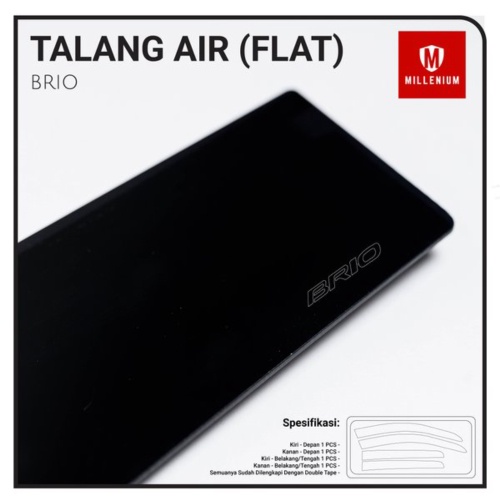 Unik accessories TALANG AIR PINTU MOBIL HONDA BRIO MODEL FLAT HIGH QUALITY Limited