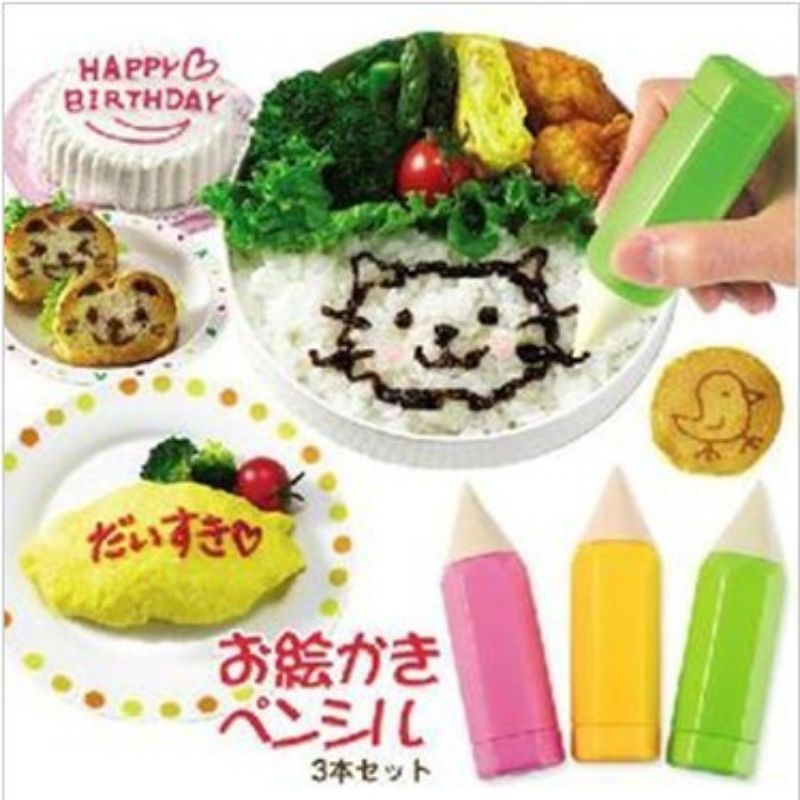 Food Drawing Decorating Pen Tools Pena Pencil Pensil Gambar Dekorasi Hias Makanan Kue Bento Bekal