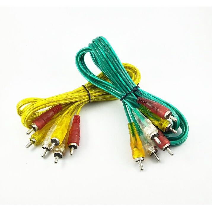 KABEL RCA 3R - 3R TRANSPARAN 1,5M FULL/ KABEL 3 JACK RCA TO 3 JACK RCA 1,5M TRANSPARAN/ KABEL AUDIO/ KABEL VIDEO/ KABEL AUDIO VIDEO MURAH/ KABEL AUDIO VIDEO BAGUS