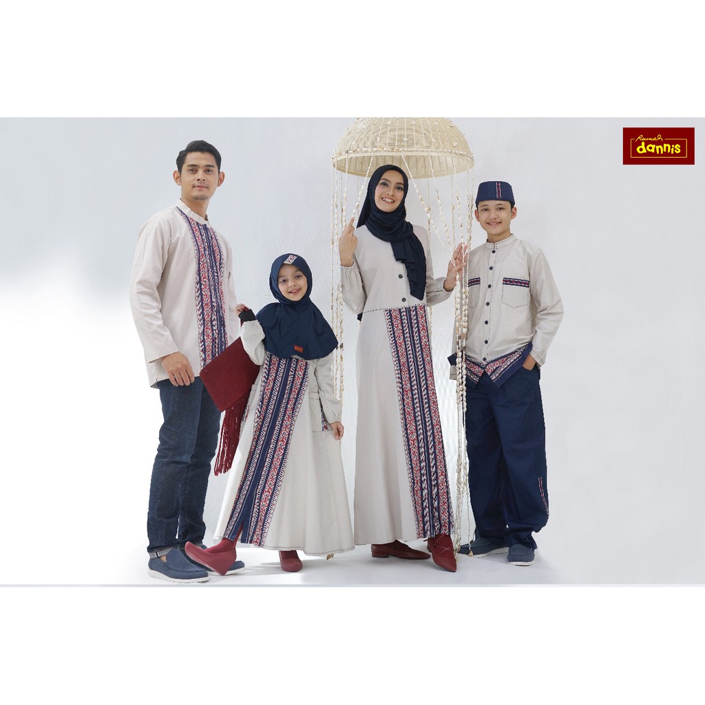 Dannis/ Abaya Dewasa Dannis D'Tenun Navy