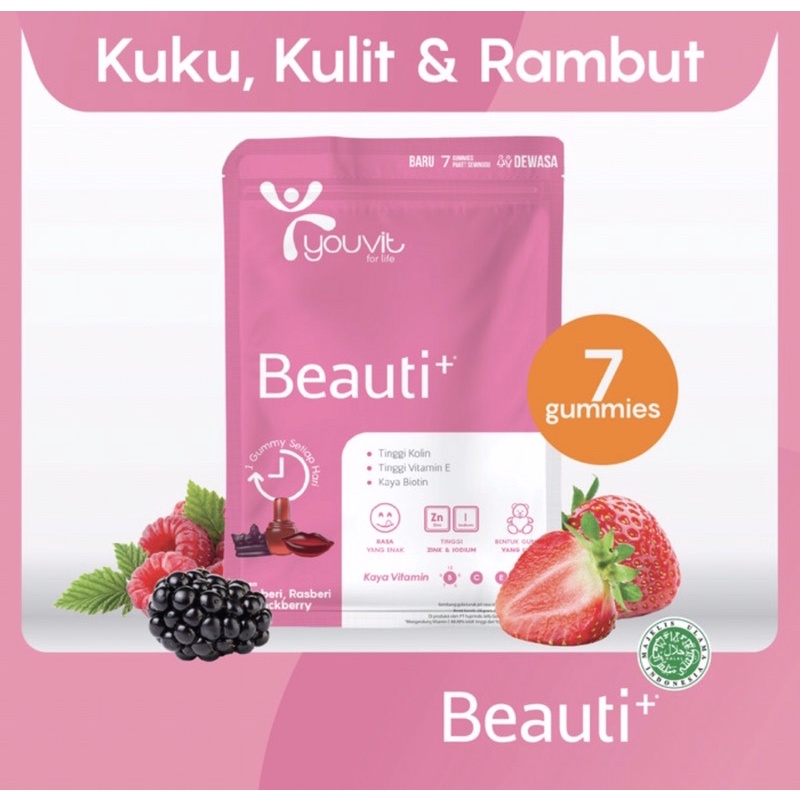 Youvit beauti plus sachet ( nutrisi lengkap kecantikan kulit )