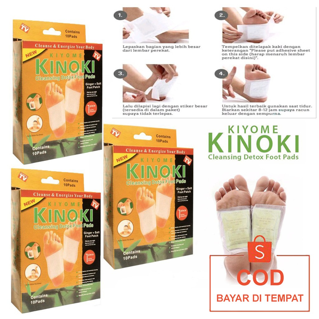 ✅COD 10 PCS KOYO KINOKI GOLD DETOX KAKI ORIGINAL DETOK FOOT GINGER SALT HERBAL PENYERAP TOKSIN RACUN