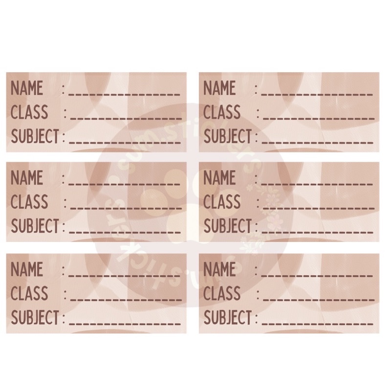 

Brownish Pink Label Mata Pelajaran/Stiker Mata Pelajaran