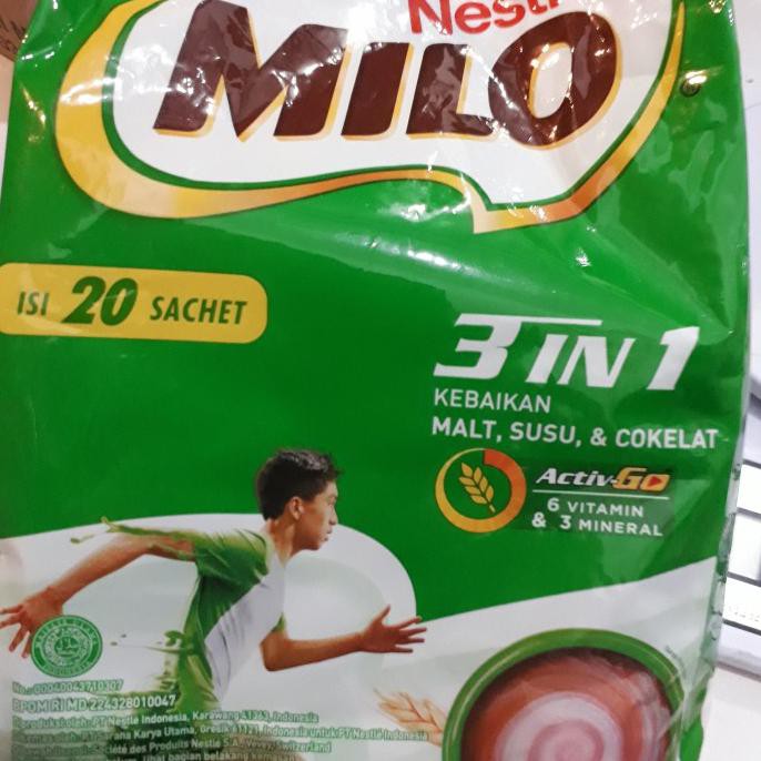 

[[BISA COD]] Nestle Milo Activ-Go 3 in 1 Sachet 20's TERBATAS Kode 913