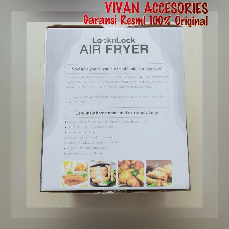 AIR FRYER 2,3L.With Lock N Lock Original Ready stok