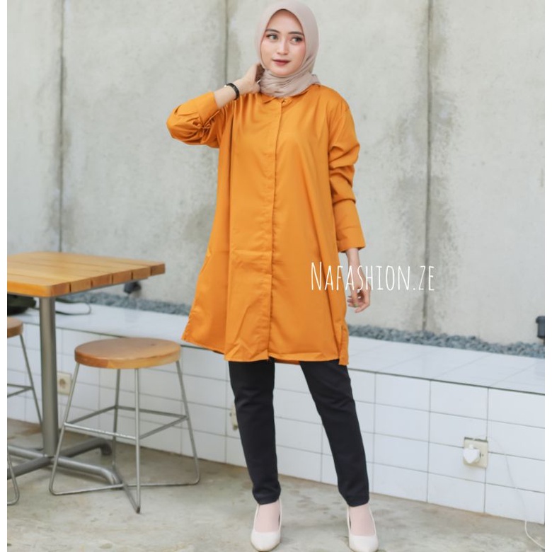 TUNIK KATUN TOYOBO FODU ORI - KEMEJA TUNIK PUTIH - KEMEJA TUNIK JUMBO PREMIUM - KEMEJA PUTIH