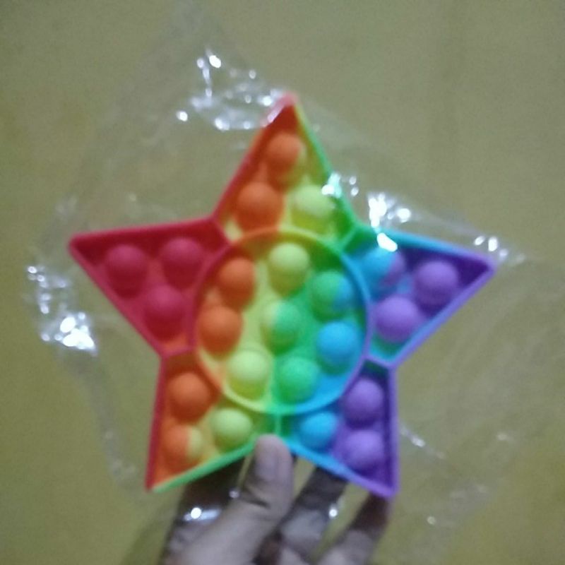 POP IT MAINAN ANAK VIRAL | DIAMETER 11-12 CM-Bintang