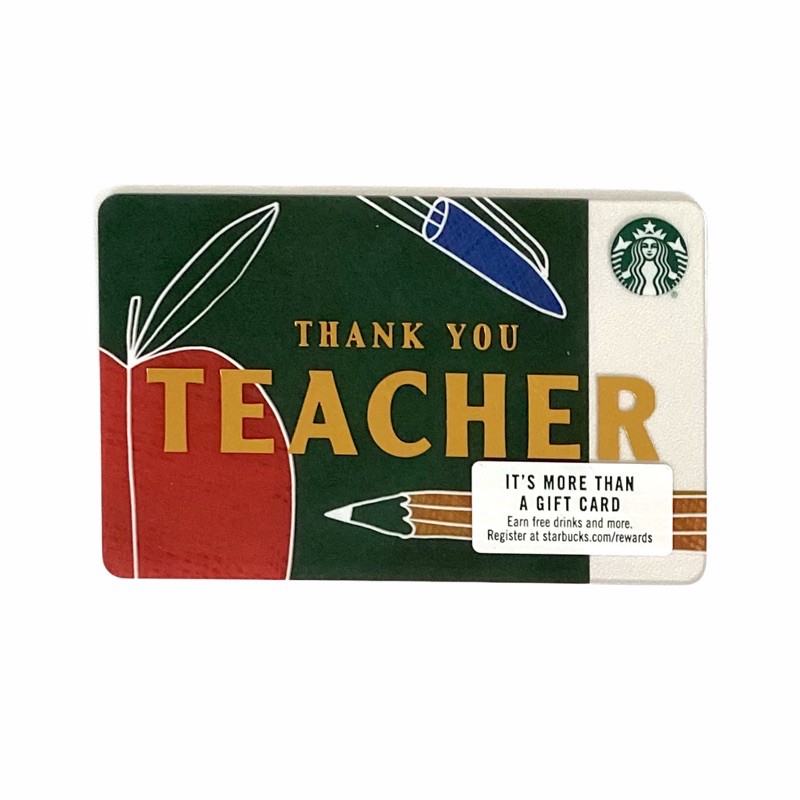 Thank You Teacher Starbucks Card 2018 Kartu US Happy Teacher's Day