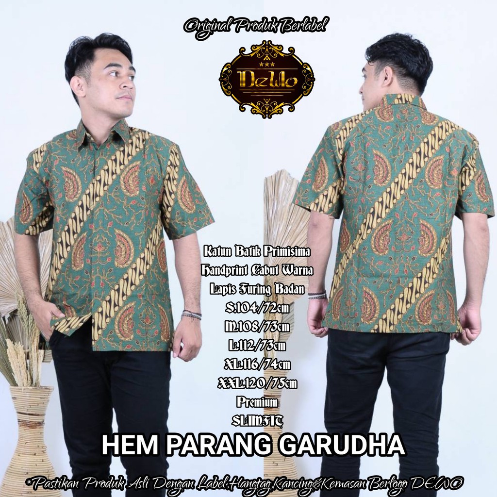 PARANG GARUDHA DEWO BATIKSOLOAMANAH KEMEJA BAJU BATIK PRIA SOLO LENGAN PENDEK PANJANG LAPIS FURING ATASAN BATIK PREMIUM MODERN KATUN HALUS ARJUNOSOSRO WISANGGENI  RYUNAGA ABIYASA BIMASENO ELANG EMAS BRATA SALAMPAT HEMKO BARUNO HARIMAU MODHANG NAVY GENDEWA