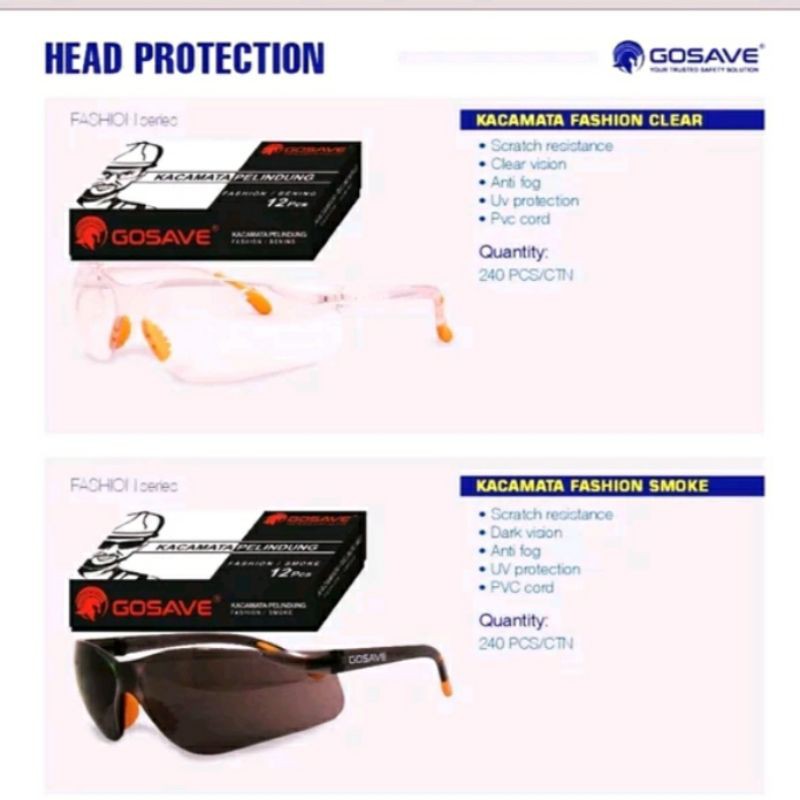 KACAMATA SAFETY HITAM SMOKE ANTI UV