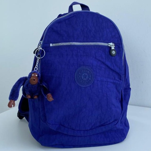 Tas Ransel Kipling Class Seoul S Medium Biru Wave Blue Sekolah ORIGINAL Anak Jalan Laki Pria Unisex