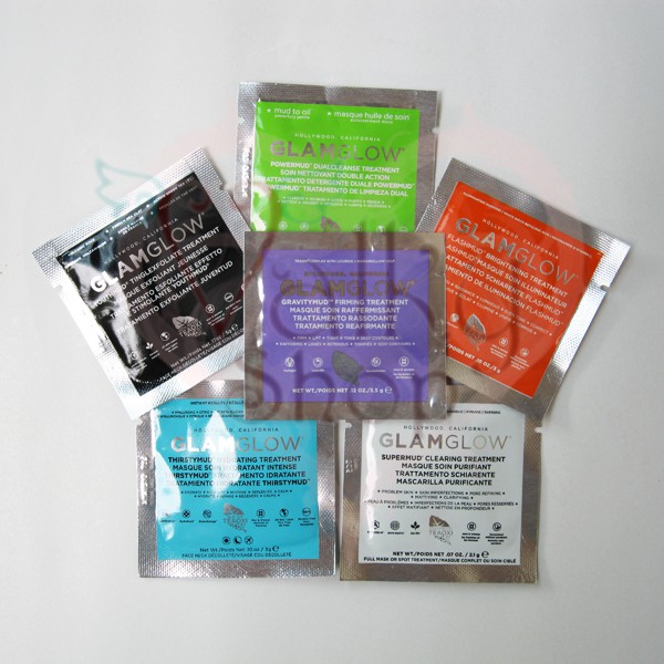 Sample Sachet & Tube - GLAMGLOW Mask SUPERMUD YOUTHMUD GRAVITYMUD FLASHMUD THIRSTYMUD POWERMUD BRIGH