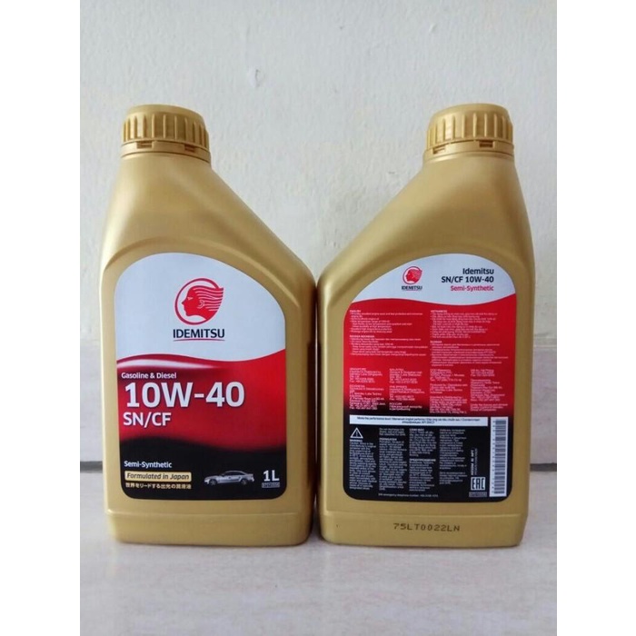 Oli Mesin Mobil Idemitsu 1L 10W/40 10/40 10W40 10W-40 10-40 SN/CF