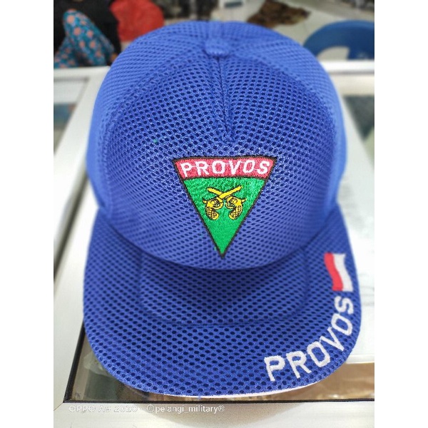 TOPI  PROVOST JALA TIMBUL LOGO PROVOST BIRU KUALITAS TERJAMIN