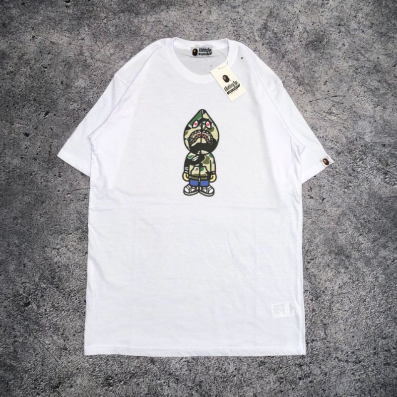 KAOS T-SHIRT BAPE STA CAMO MILO FULL TAG &amp; LEBEL