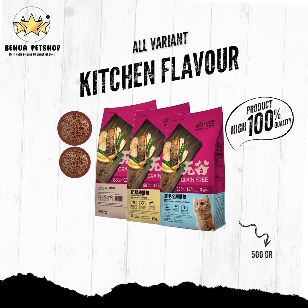 KITCHEN FLAVOR Premium Cat Food All variant 500 gr