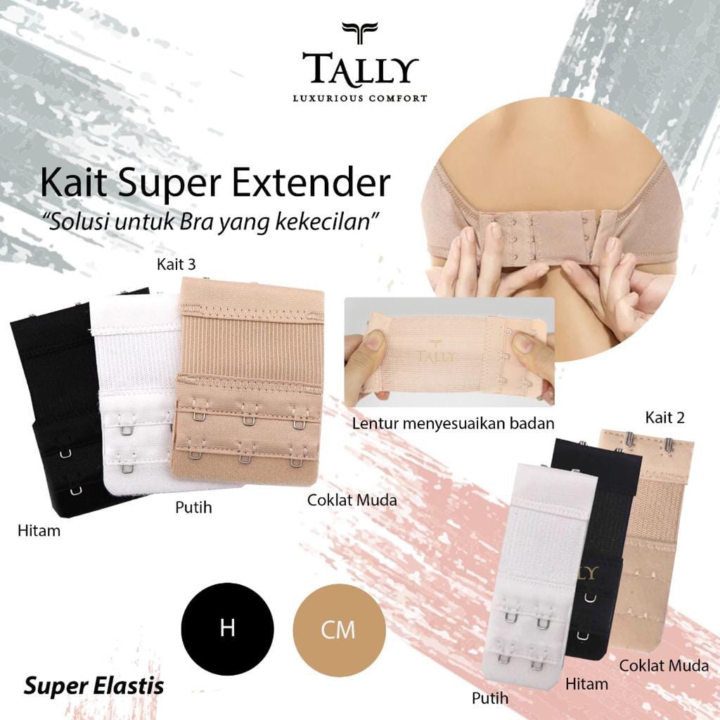 Kait 3 Bra PANJANG Tally Penyambung Lingkar Bra | Kait Bra Bh Super Extender |jt