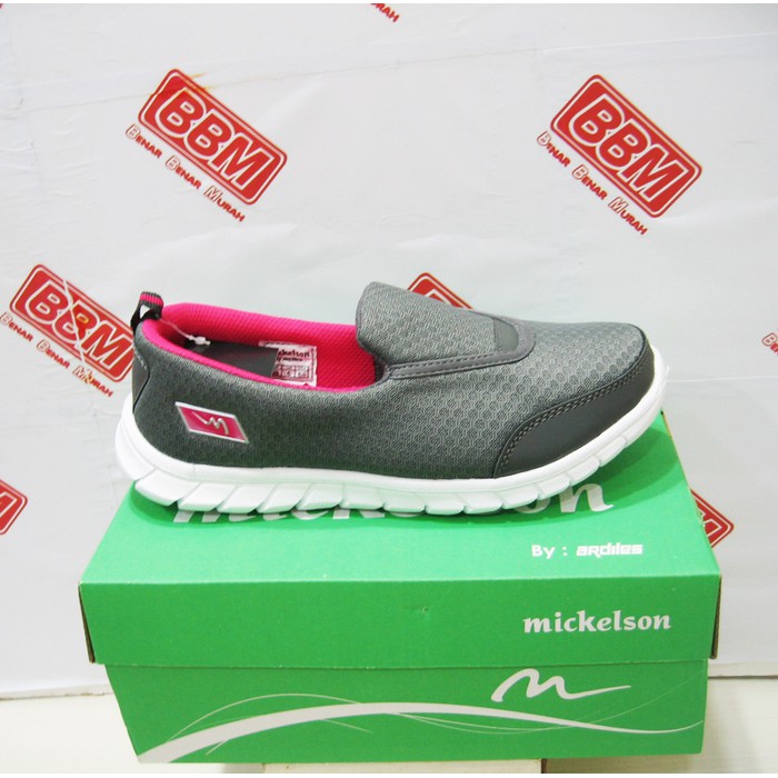 ARDILES MICKELSON LIVVI - SEPATU WANITA SANTAI SEKOLAH KERJA - Abu2/Pi