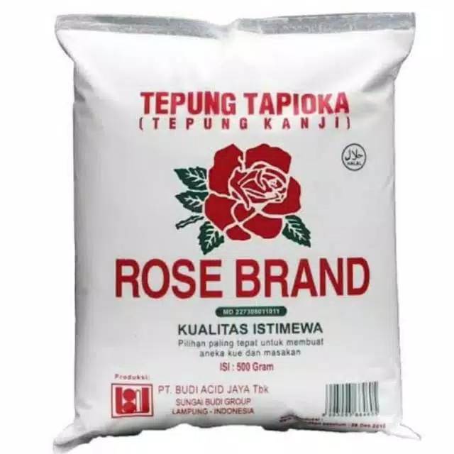 

Tepung tapioka rose brand 500 gram, sayur medan