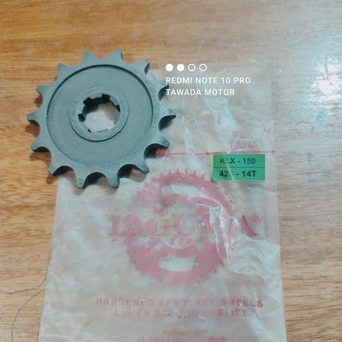 GIR GEAR DEPAN KAWASAKI KLX 150 MERK TAGUMA RACING 14T-428