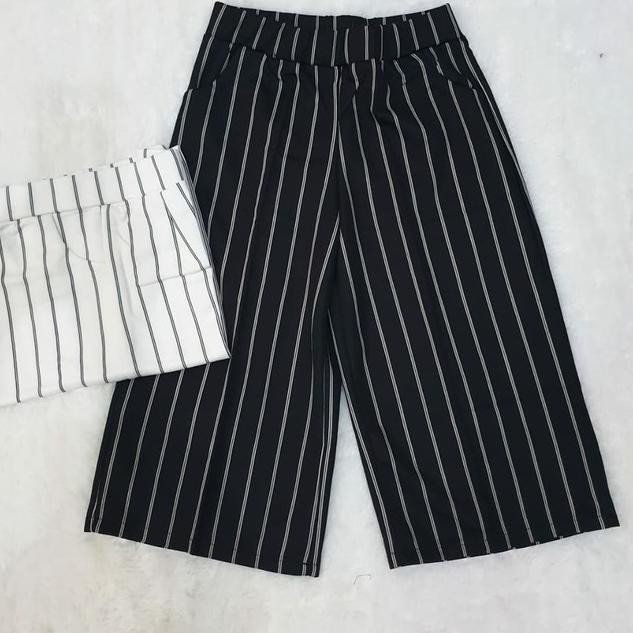 9.9 Brand  KULOT SALUR PANJANG & PENDEK 7/8 WANITA / KULOT STRIPE JUMBO / PALLAZO STRIPE 7/8 terbaik