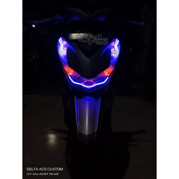 Jual Lampu Alis Beat New Deluxe 2020/2021 l custom Headlamp Reflektor