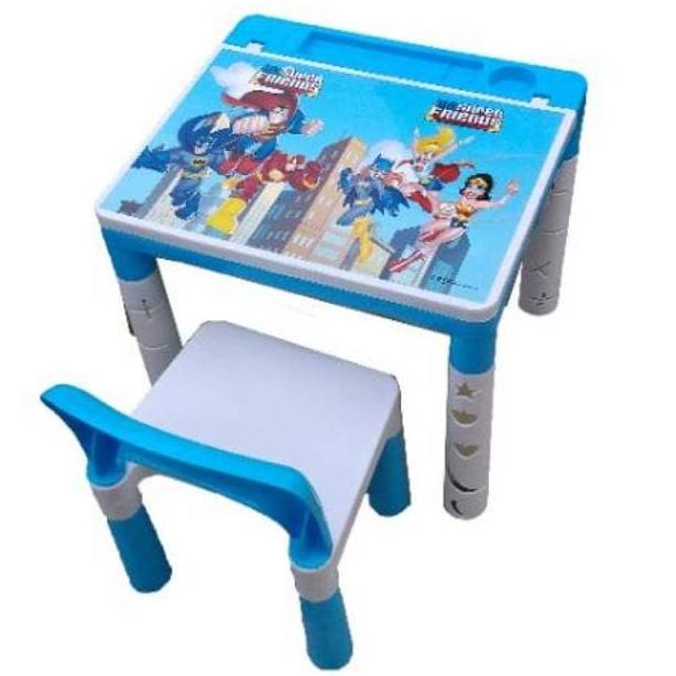 MEJA BELAJAR ANAK + KURSI SET AKAKO PLASTIK ORIGINAL / BIG PROMO DFGDF35465