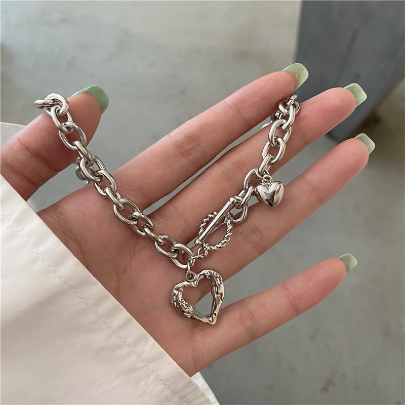 Ot Kalung choker Rantai Wanita Desain Hati Untuk Musim Panas