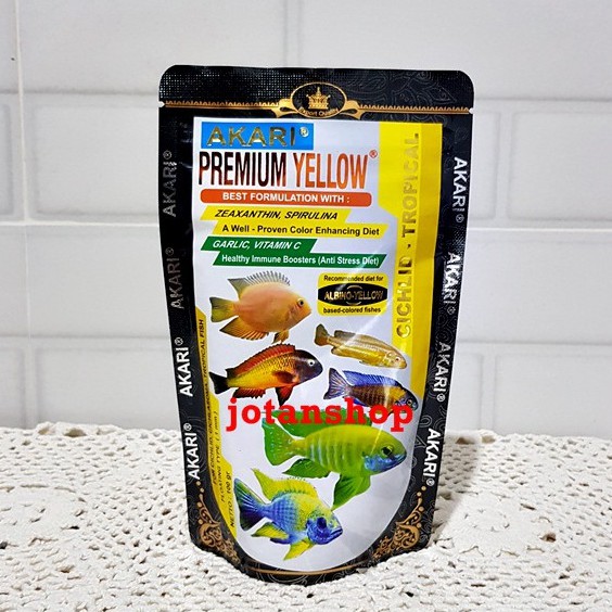 AKARI PREMIUM YELLOW CICHLID ciclid kuning 100gr 100 gr Pelet Makanan Ikan