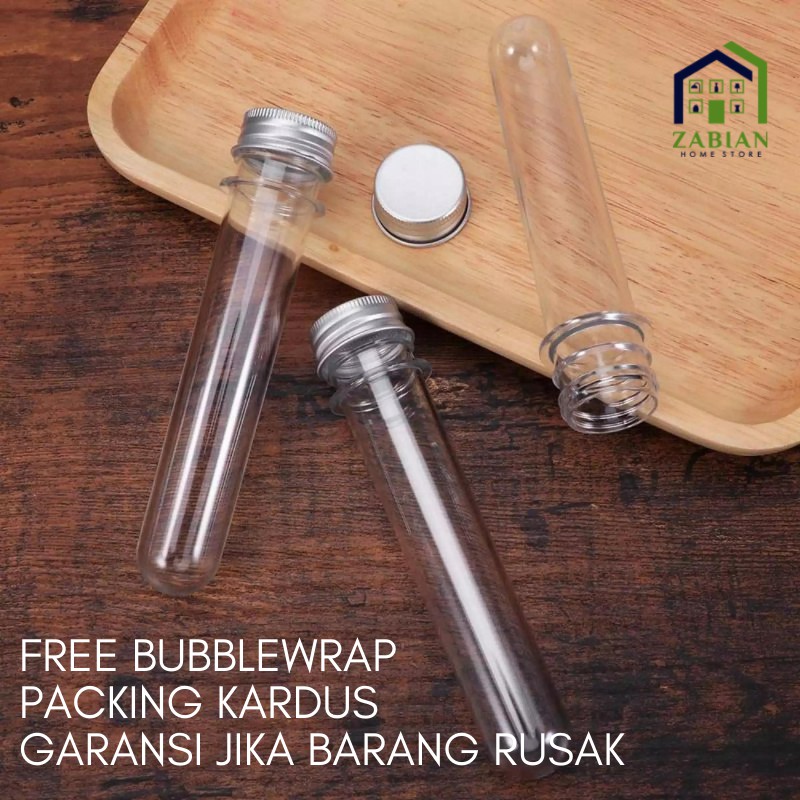 ZABIAN - PLASTIC TUBE TEST - TABUNG REAKSI PLASTIK PET TUTUP ALUMINIUM - TABUNG SOUVENIR BUNGA KERIN