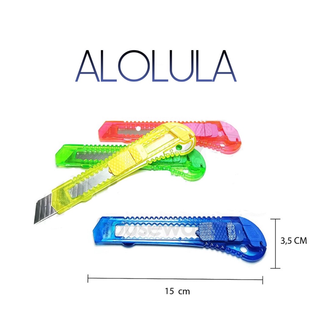 Alolula - Cutter / Cutter Akrilik / Cutter Besar / Cutter Kecil / Cutter Mini / Cutter Acrylic / Pisau Cutter / Cutter Joyko / Alat Potong Kertas / Pisau Cutter Besar / Pisau Cutter Kecil / Alat Potong / Cutter Kertas / Pisau Cutter Akrilik